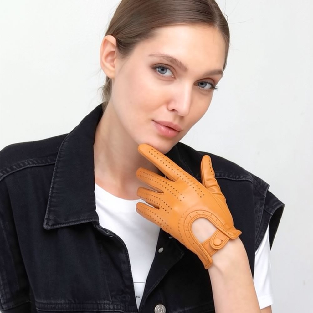 Cycling Commute Essentials - قفازات جلدية أنيقة للنساء، مصنوعة من